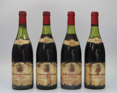 null NUITS-SAINT-GEORGES LES BRULEES. 
Henri GILLE. 
Millésime : 1976. 
4 bouteilles,...