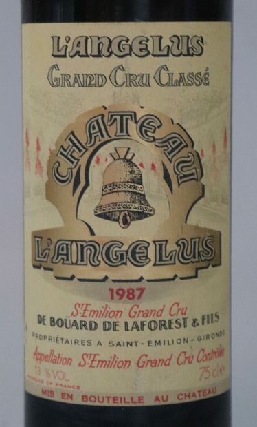 null CHATEAU L'ANGELUS.
Millésime : 1987.
1 bouteille, b.g