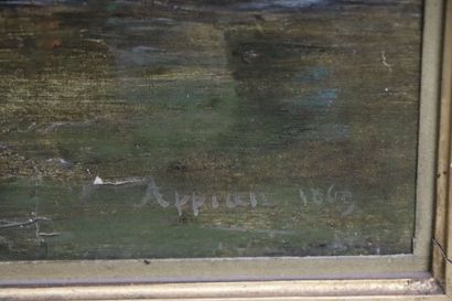 null Adolphe APPIAN (1818-1898)
Les pêcheurs à l'étang.
Huile sur toile, signée en...