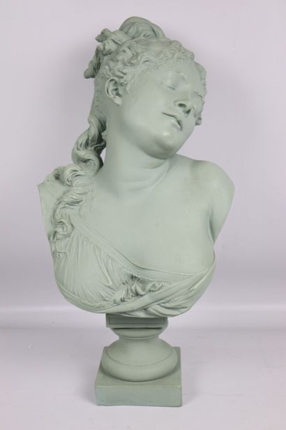 null Albert-Ernest de CARRIER-BELLEUSE (1824-1887) d'après.
Buste de femme.
Sculpture...