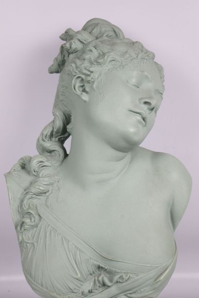 null Albert-Ernest de CARRIER-BELLEUSE (1824-1887) d'après.
Buste de femme.
Sculpture...