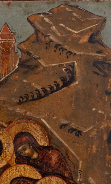 null Icône « Mise au tombeau »
Russie, XVIIe siècle
Tempera sur bois
61 x 43 cm,...