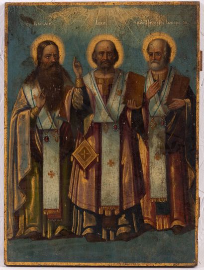 null LOT : Icon " The chosen saints ". Russia, XIX-XXth century. Tempera on wood....