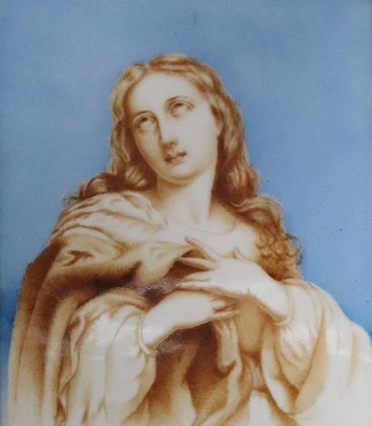 null French school of the XXth century.
The Immaculate Conception
Painting on porcelain....