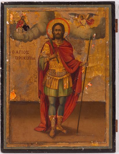Icône « Saint Procope »
Grèce, XIXe siècle
Tempera...