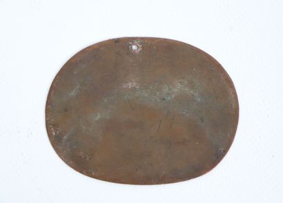 null Copper plate chiseled a coat of arms surmounted by the cap of Bishop and cardinal.
XVIIIth...