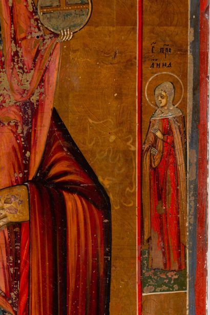 null Icône « Vierge à l'enfant »
Russie, XIXe siècle
Tempera sur bois
45 x 38 cm,...