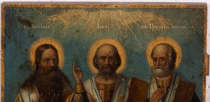 null LOT : Icon " The chosen saints ". Russia, XIX-XXth century. Tempera on wood....