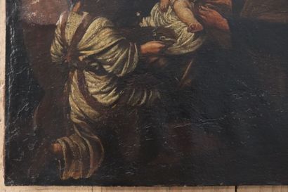 null École française du XVIIème siècle.
La Circoncision de Jésus. 
Huile sur toile.
H_74...