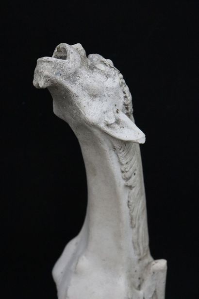 null Gargoyle in plaster, representing an imaginary animal. 
H_46 cm, small lacks....