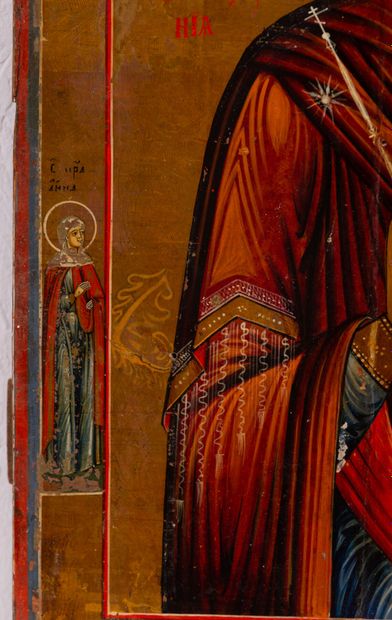 null Icon "Virgin and Child
Russia, 19th century
Tempera on wood
45 x 38 cm, as is...