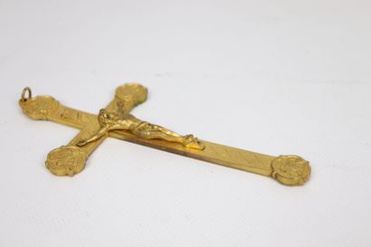 null Cross and holy oil bulbs in gilt bronze. 
End of the 19th century or beginning...