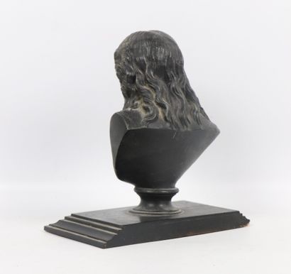 null French school of the 19th century. 
Jesus Christ. 
Bust in regula with black...