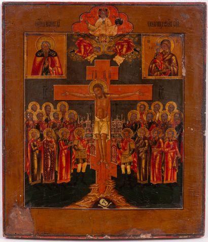 null Icône « Crucifixion de Jésus »
Russie, XIXe siècle
Tempera sur bois
44,5 х 39...