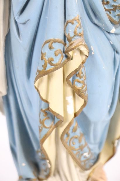 null The immaculate conception
Sculpture in polychrome painted plaster. 
She is in...