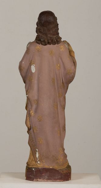 null Ecole de la fin du XIXème siècle.
Saint Jacques.
Statue en plâtre polychrome.
H_83...