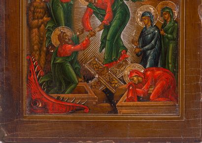 null LOT : Icône « Nativité de Christ ». Russie, XIXe siècle. Tempera sur bois. 31...