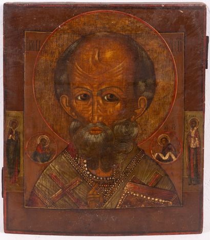 null Icône « Saint Nicolas »
Russie, XIXe siècle
Tempera sur bois
35,5 x 31 cm, A.B.E....