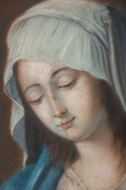 null Giovanni Battista SALVI dit SASSOFERRATO (1609-1685), d'après.
Vierge en prière.
Pastel...