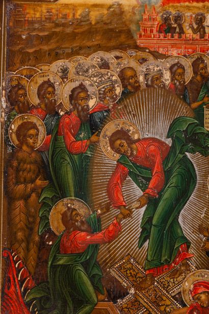 null LOT : Icon " Nativity of Christ ". Russia, XIXth century. Tempera on wood. 31...