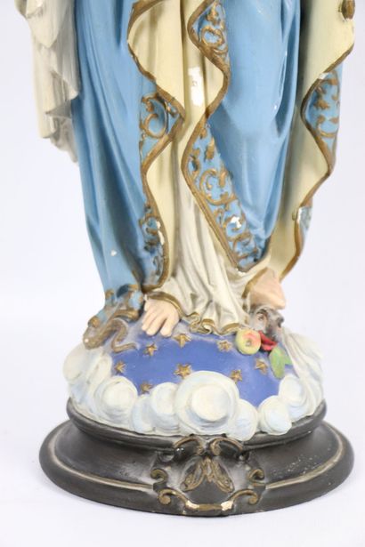null The immaculate conception
Sculpture in polychrome painted plaster. 
She is in...