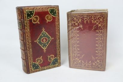 null BINDINGS. - Set of 2 decorative bindings in morocco.

- Christian instructions...