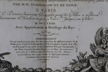 null ATLAS. - ROBERT DE VAUGONDY. New portable atlas. Paris, Delamarche, 1795. In-folio,...