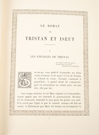 null BÉDIER (Jospeh). The novel of Tristan and Isolde, renewed. Paris, Piazza. In-8,...