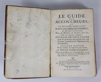 null MESNARD (Jacques). Guide des accoucheurs. Paris, de Bure, Le Breton, Durand,...