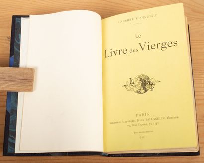 null D'ANNUNZIO (Gabriele). Le Livre des vierges. Paris, Tallandier, (1911). In-12,...