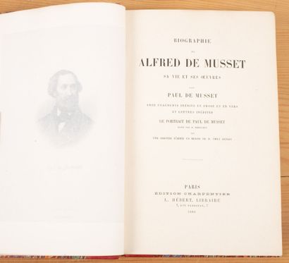 null MUSSET. OEuvres. Paris, Édition Charpentier, L. Hébert libraire, 1888. 11 vol....