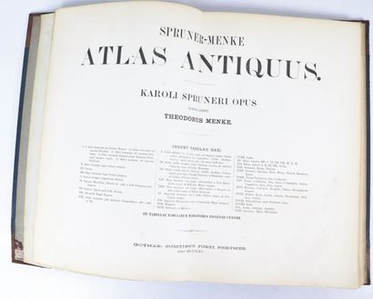 null SPRUNER-MENKE. Atlas antiquus. Justi Perthes, Gothae, 1865. In-folio,

half-leather...