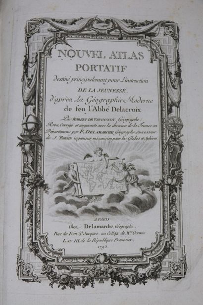 null ATLAS. — ROBERT DE VAUGONDY. Nouvel atlas portatif. Paris, Delamarche, 1795....