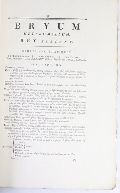 null BERGERET. Phytonomatotechnie universelle. Treizième cahier, février 1784. In-folio,...