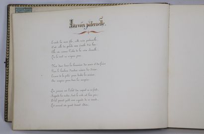 null MANUSCRIT CALLIGRAPHIÉ. — [Album souvenirs]. Manuscrit poétique offert à Jane...