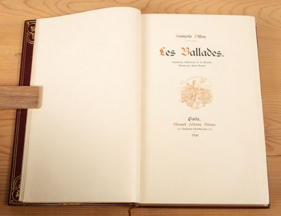 null VILLON (François). Les Ballades. Paris, Édouard Pelletan, 1896. In-8, wine lees...