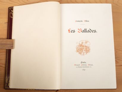 null VILLON (François). Les Ballades. Paris, Édouard Pelletan, 1896. In-8, maroquin...