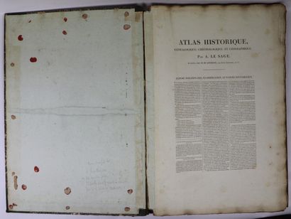 null ATLAS. - LESAGE. Atlas historique, généalogique, chronologique, et géographique...