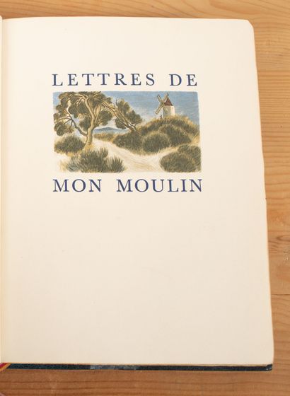 null DAUDET. Letters from my mill. Paris, F. Ferroud, 1937. In-8, blue half-maroquin...