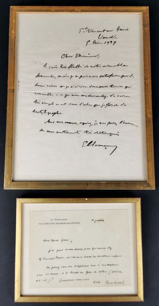 null CLÉMENCEAU (Georges). Letter a. s., dated Saint Vincent sur Jard, Vendée, June...