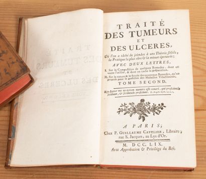 null MEDICINE. Traité des tumeurs et des ulcères. Paris, Guillaume Cavelier, 1759....