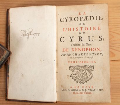 null CHARPENTIER. 
La Cyropaedie ou Histoire de Cyrus ; traduit du Grec de Xénophon....