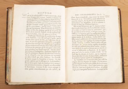 null CATROU. Histoire des anabaptistes. Paris, Cellier, 1706. In-4, veau fauve, large...