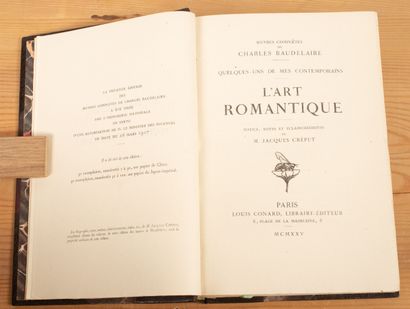 null "BAUDELAIRE. complete works. Paris, Louis Conard, 1925-1929. 6 vol. in-8 on...