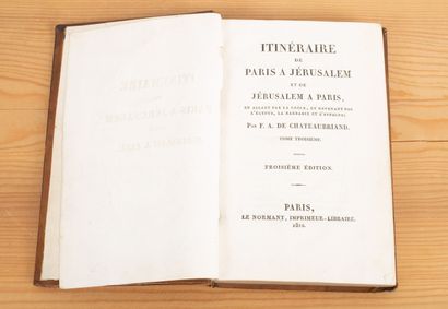 null CHATEAUBRIAND (F. A. de). 
Itinerary from Paris to Jerusalem and from Jerusalem...