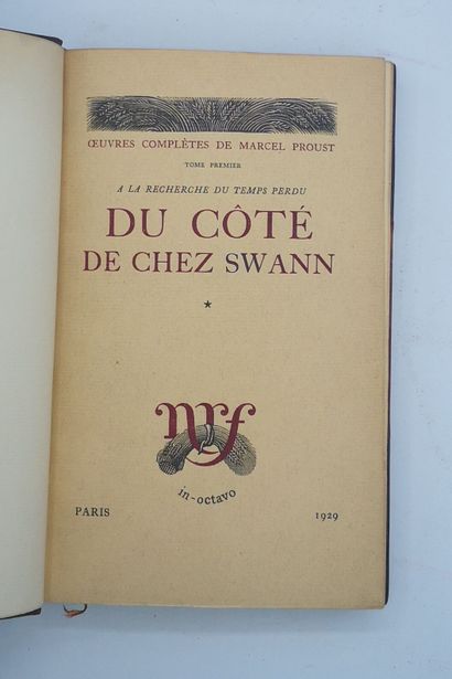 null PROUST (Marcel). Complete works. Paris, Gallimard, Collection à la
sheaf, 1929-1936....