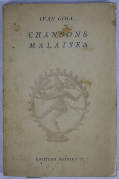 null GOLL (Ivan). Malayan songs. Poetry & Co, 1934. In-12, paperback.
First edition,...