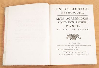 null ENCYCLOPÉDIE MÉTHODIQUE. 
Arts académiques, Paris, Panckoucke ; Liège, Plomteux,...