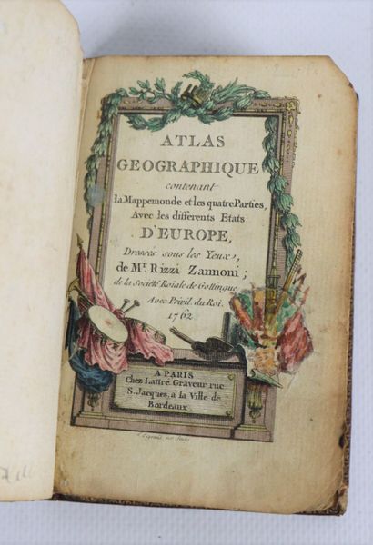 null ATLAS. - Set of 3 almanacs in-24.
- Geographical almanac. Paris, Desnos, s.d....