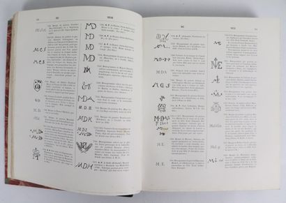 null RIS-PAQUOT. Encyclopedic dictionary of marks and monograms. Paris, Henri Laurens,...